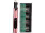 Penna Elettrica Per Incidere, Macchina Per Incidere Senza Fili Ricaricabile Via Usb, Incisore Portatile Fai Da Te Con Indicatori Luminosi Per Incidere Gioielli, Legno, Vetro, Pietra (Oro Rosa)