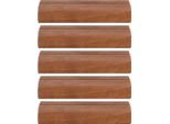 5 Pezzi Portabiglietti Da Visita In Legno, Supporto Per Foto, Clip Per Appunti, Accessorio Per L'ufficio (Colore Scuro)