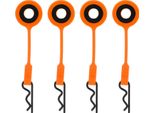 Arancione 4PCS Rc Corpo Clips Auto Guscio Fisso Silicone Metallo Di Ritenuta Universale Per 1/10 Modello Autoarancione