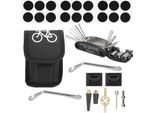 Kit Di Riparazione Pneumatici Per Bicicletta, Borsa Portatile, Leva Per Pneumatici, Strumento Multifunzionale Per Bicicletta 16 In 1
