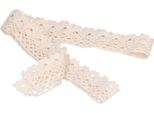 Nastro In Pizzo Fai-Da-Te, Rete Di Cotone, Larghezza 2,5 Cm, 20 Metri, Squisita Passamaneria Per Tende, Abiti, Tovaglie, Decorazioni Regalo, Beige