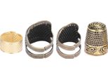 Set Di Ditali Per Cucito In Ottone Da 4 Pezzi, Protezione Per Le Dita, Ago, Utensile Regolabile