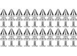 20 Pezzi 8 X 13,5 Mm Rivetti In Metallo, Punte Di Proiettile, Rivetti Artigianali In Pelle, Abbigliamento Fai Da Te, Scarpe, Decorazioni (Argento)