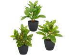 Kunstpflanze Creativ Green "Acuba", GrüN, H:24Cm, Kunststoff, Kunstpflanzen, Kunstpflanze, Mit SchöNem Blattwerk
