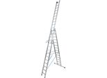 Doppelleiter Krause "Stabilo", Silber (Silberfarben), B:50Cm H:410Cm, Aluminium, Leitern