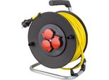 As-Schwabe Avvolgicavo Di Sicurezza 40M Cavo Armato 230V 16A 3G1.5 Nero IP44