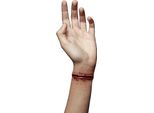 Polso Intagliato In Lattice Rosso 11X2Cm - Taglia Unica