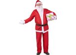 Nobile Costume Da Babbo Natale Rosso E Bianco - Taglia Unica