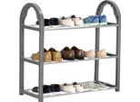 Scarpiera Scarpiera Scarpiera A 3 Livelli Ripiano In Metallo 47,5X49X19 Cm -