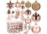 Bubles Di Natale Bubles Per Albero Di Natale Bubles Per Albero Di Natale 77 Pezzi Decorazione - Oro Rosa