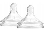 Dr.Brown's Tettarella Per Biberon Opzioni+ Bocca Larga 6M+, Silicone 2 Pz