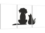 Piastre Coprifornelli 3 Pezzi 30X52 Vetro Coprifornelli In Ceramica, Cane Gatto
