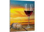 Piastra Di Copertura Del Piano Cottura 40X52 Coperchio Del Piano Cottura In Ceramica Paraspruzzi Piatto In Vetro Tagliere Decorativo, Arancio Vino