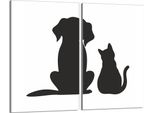 Piastre Coprifornelli 2 Pezzi 30X52 Vetro Coprifornelli In Ceramica, Cane Gatto