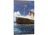 Piastra Di Copertura Del Piano Cottura 30X52 Piastra Di Copertura Del Piano Cottura In Ceramica Alzatina In Vetro Tagliere Decorativo, Titanic Sea