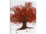 Piastra Di Copertura Del Piano Cottura 40X52 Piastra Di Copertura Del Piano Cottura In Ceramica Piastra Di Vetro Tagliere Decorativo, Fogliame D'albero