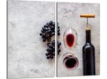 Piastre Copri Fornelli 2 Pezzi 30X52 Vetro Copri Piano Cottura In Ceramica, Vetro Vino