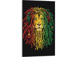 Piastra Di Copertura Del Piano Cottura 30X52 Piastra Di Copertura Del Piano Cottura In Ceramica, Tagliere Decorativo, Lion Rasta