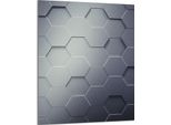 Piano Cottura 40X52 Coperchio Per Piano Cottura In Ceramica Paraspruzzi Piatto In Vetro Tagliere Decorativo, Motivo Grigio