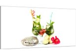 Piastra Di Copertura Del Piano Cottura 90X52 Coperchio Del Piano Cottura In Ceramica Paraspruzzi Piastra In Vetro Tagliere Decorativo, Frutta Bianco