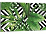 Piastra Di Copertura Del Piano Cottura 80X52Cm 1 Pezzo In Ceramica, Verde Fogliame