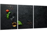 Piastre Coprifornelli 3 Pezzi 30X52 Vetro Coprifornelli In Ceramica, Ardesia Cucina
