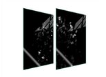 Piastre Copri Fornelli 2 Pezzi 35X52 Ceramica Copri Piano Cottura Vetro Tagliere Pietre Nero