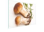 Tagliere Piastra Copriforno Tagliere In Vetro Multiplo 30X22 Cm Funghi Verdure