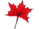 Springos Stella Di Natale 27 Cm Stella Dell'avvento Classico Fiore Artificiale Decorazione Ghirlande Albero Di Natale (Rosso 27 X 24 Cm)