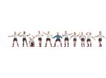 Noch Tt Figures Squadra Di Calcio, Set Da Modellismo Con Gioco Del Calcio, Figure In Bianco E Nero, Ideale Per Il Calibro Tt