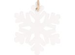 Springos Decorazioni Per Albero Di Natale Ornamenti In Legno 6 Pz. Fiocco Di Neve