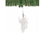 Springos Decorazione Per Albero Di Natale, Angelo Con Lira, 13 Cm, Infrangibile, Ornamento Per Albero Di Natale Con Glitter (Bianco 1 Pezzo)