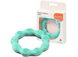 Babyono Teether In Silicone - Anello, Blu/Menta