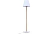 Lampada Da Tavolo Solare E Ricaricabile A Led Bianco Caldo/Bianco Dimmerabile Con Base In Bambù Standy Mini Wood Solar H25Cm