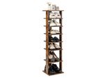 Scarpiera In Legno Costway, Scarpiera A 8 Livelli, Organizzatore Verticale Di Scarpe, Scaffale Indipendente, Scaffale Ad Angolo Per La Casa (Marrone)