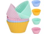 Stampi Per Muffin Springos Stampi Per Muffin In Silicone Riutilizzabili 12 Pezzi Stampi Per Cupcake