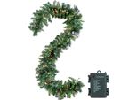 Meisterhome ® Ghirlanda Di Natale Luci Di Natale Artificiali Con Luci Ghirlanda Illuminata Decorazione Di Natale Ghirlanda Di Abete 50 Led Luci Fiabesche 270 Cm Natale Interno Ed Esterno