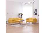 Maison Exclusive - Set Divani 2 Pz In Tessuto Giallo