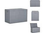 Vidaxl Cassetta Da Giardino 180 L Grigio Pp Rattan - Cassette Da Giardino