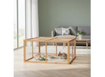 Melko Conigliera Recinto Per Animali Piccoli 120X120X59 Cm Gabbia Per Conigli In Legno Ruspante