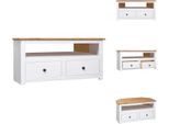 Vidaxl Mobile Tv Ad Angolo Bianco 93 X 49 X 49 Cm In Legno Massiccio Di Pino Panama - Mobili Tv