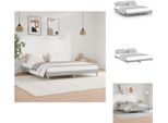 Vidaxl Struttura Letto Grigio Sonoma 200X200 Cm In Legno - Letti E Strutture Letto