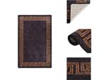 Vidaxl Tappeto Lavabile 80X150 Cm Nero E Oro Antiscivolo - Tappeti