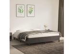 The Living Store Struttura Letto Grigio Scuro 160X200 Cm In Velluto