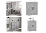 Vidaxl Armadio A Muro Grigio Cemento 69,5X34X90 Cm In Legno - Armadio A Muro - Armadio A Muro - Armadio - Armadio Portaoggetti