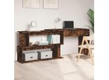 vidaXL Eckschreibtisch Räuchereiche 200x50x76 cm Holzwerkstoff - Eckschreibtisch - Eckschreibtische - Schreibtisch - Büroschreibtisch