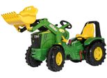 Trettraktor Rolly Toys "Rollyx-Trac Premium John Deere 8400R", GrüN, Tretfahrzeuge, Kinderb:91Cm H:56,5Cm T:154Cm, Kunststoff, Inkl. Rollytrac Lader Und Zweigangschaltung, B:91Cm H:56,5Cm T:154Cm