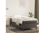 The Living Store Struttura Letto Grigio Scuro 100X200 Cm In Velluto