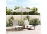 The Living Store Ombrellone Con Palo In Legno Colore Sabbia 198X198X231 Cm