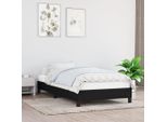 The Living Store Struttura Letto Nera 90X200 Cm In Tessuto